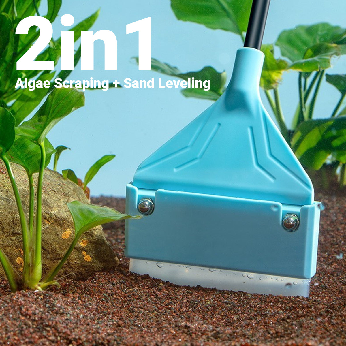 Aquarium Algae Scraper With Stainless Steel Blade
