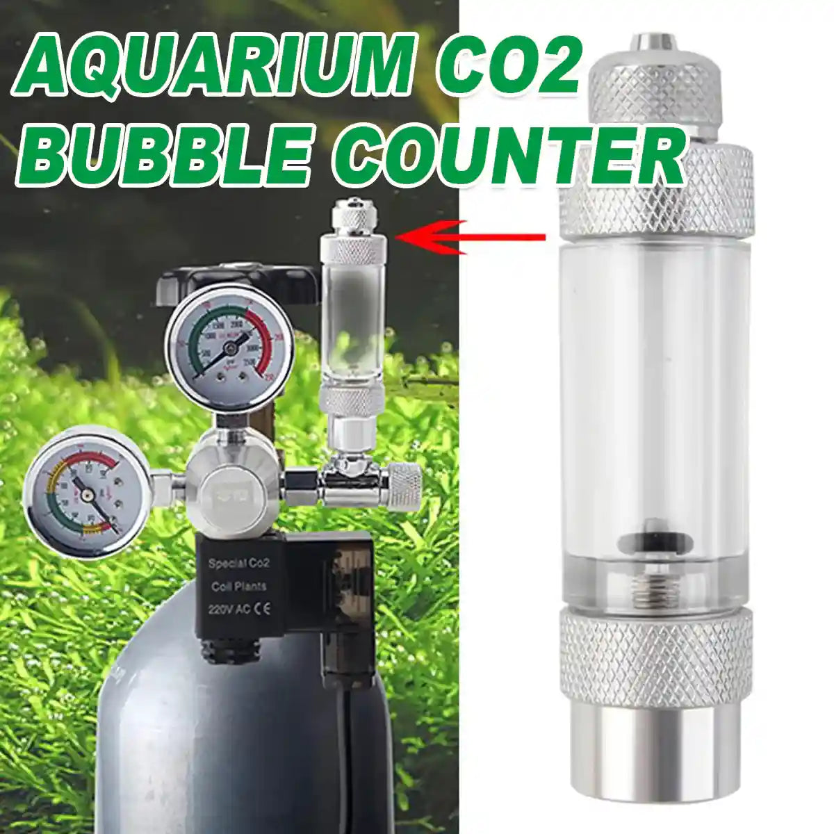 Aquarium CO2 Bubble Counter Anti-Return CO2 Monitoring Device