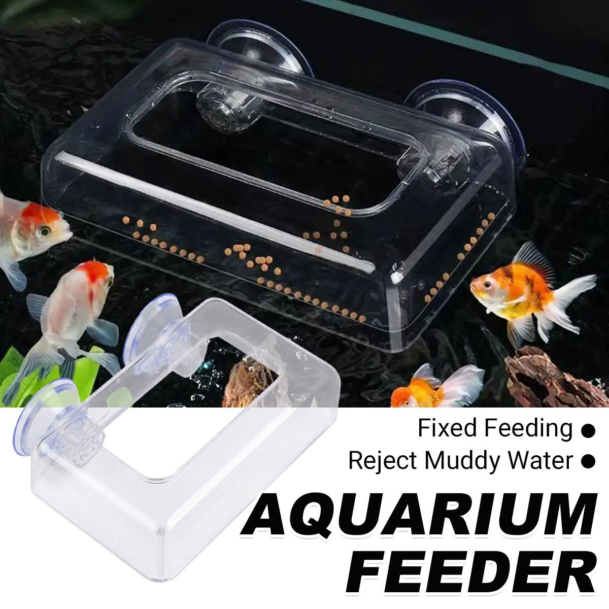 Aquarium Feeder Cup - Red Insect & Floating Fish Feeding Ring