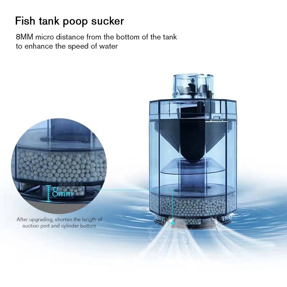 Toilet-Style Aquarium Filter - Suction Oxygenating Fish Tank Filter