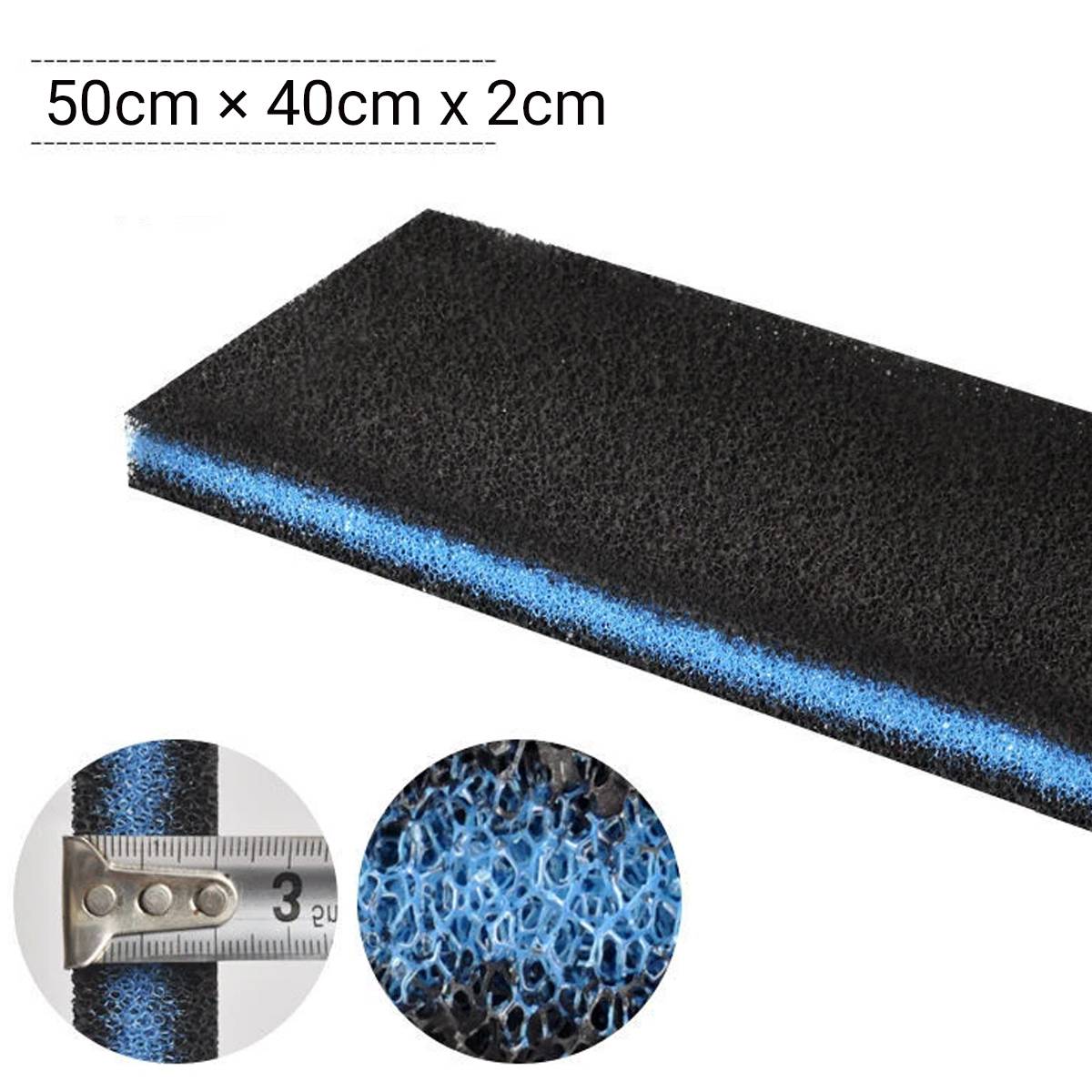 Aquarium Filter Sponge 2PCS - Biochemical Black Cotton Pad