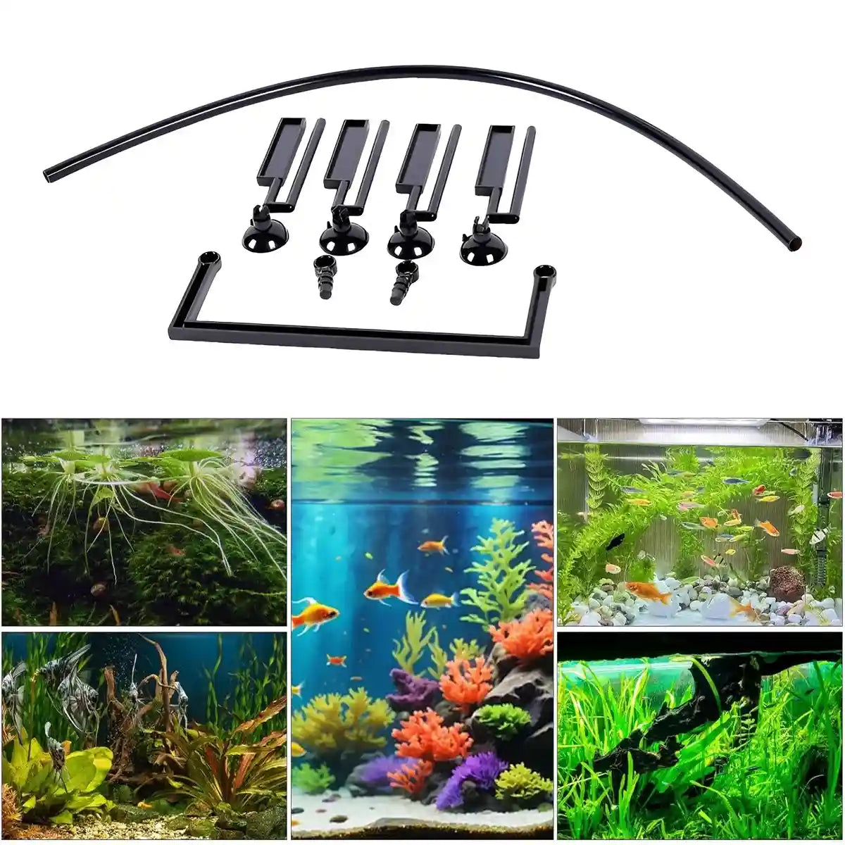 Adjustable Aquarium Floating Plant Corral Duckweed Divider Fence
