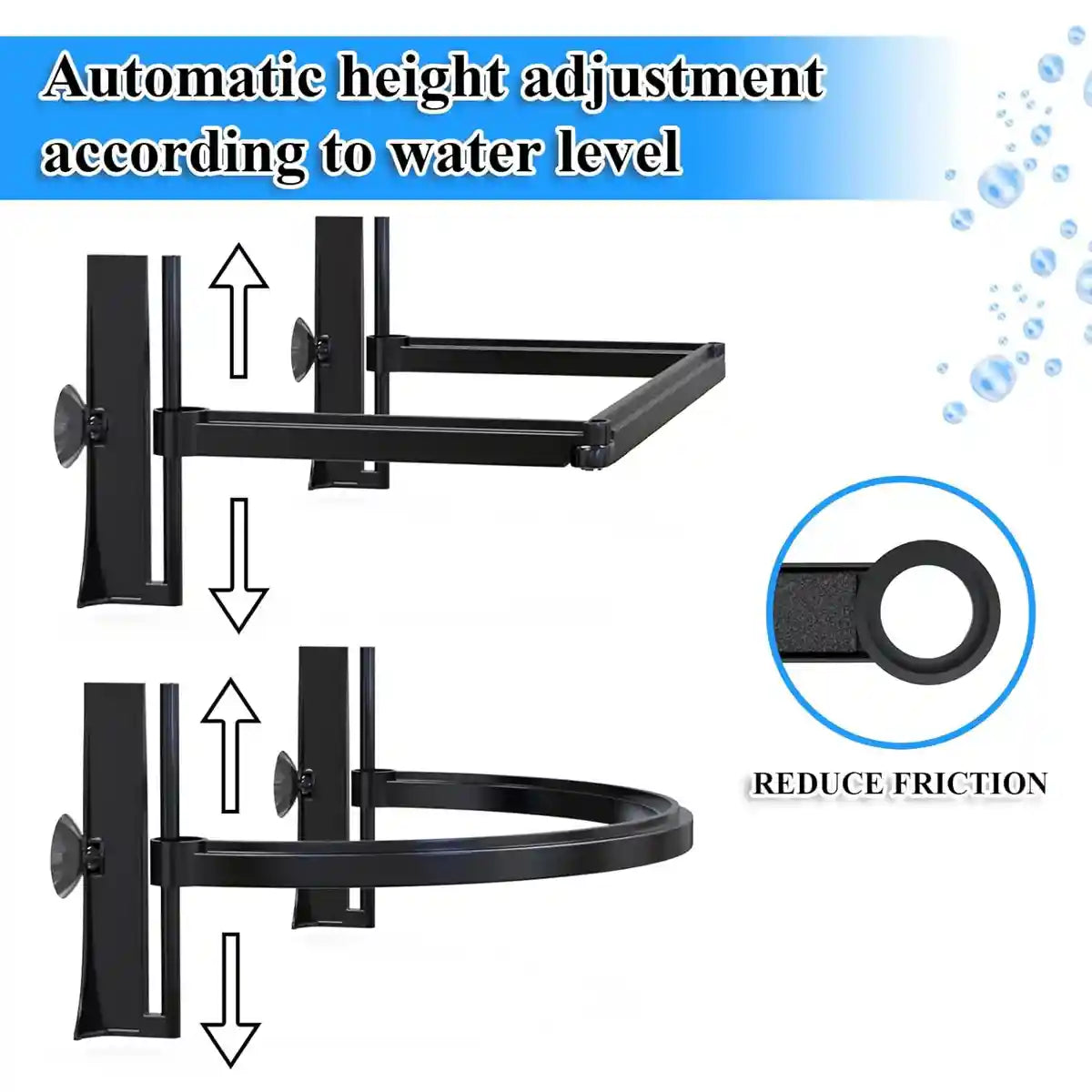 Adjustable Aquarium Floating Plant Corral Duckweed Divider Fence