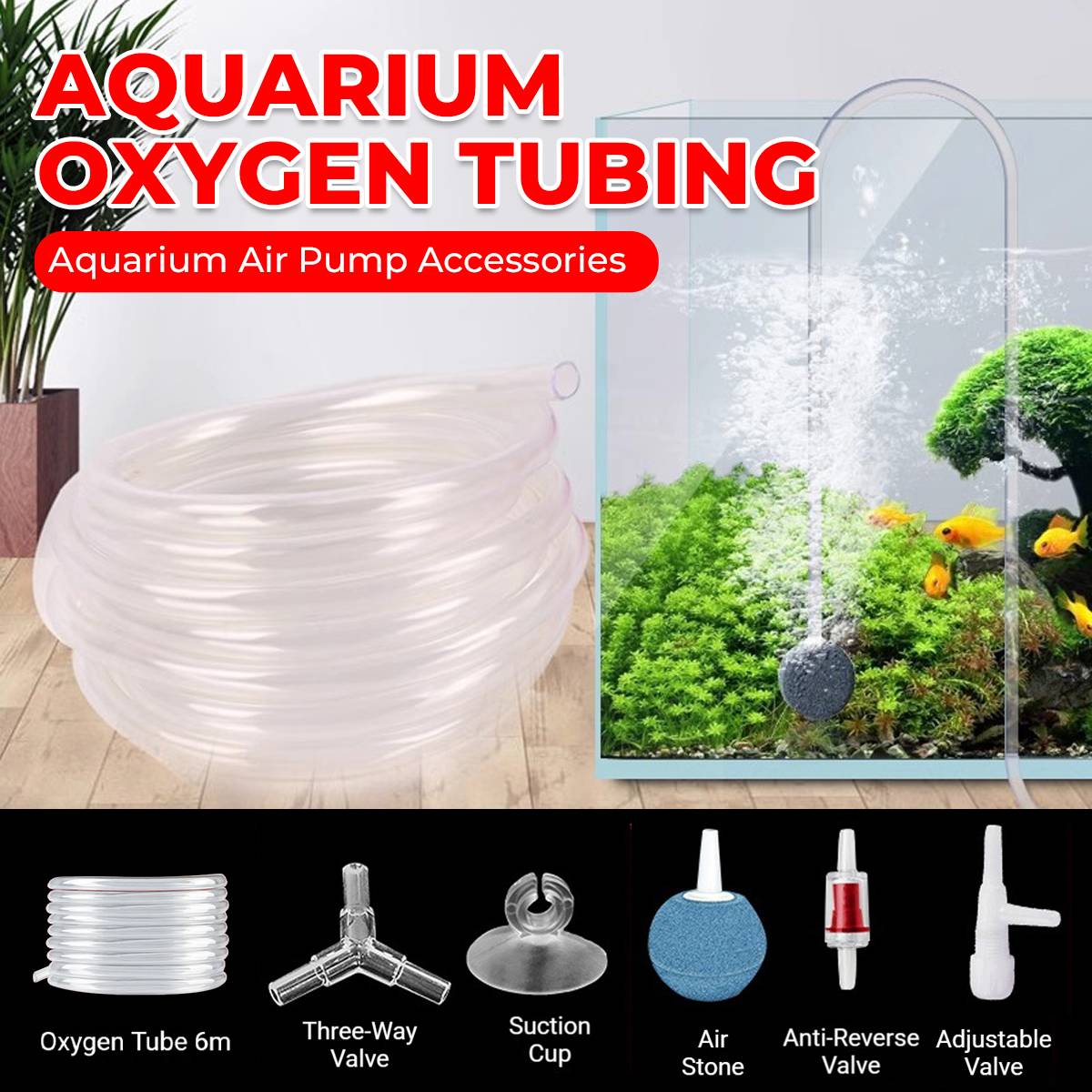 Silicone Aquarium Tubing - 6M Air Pump Water Hose for Fish Tank
