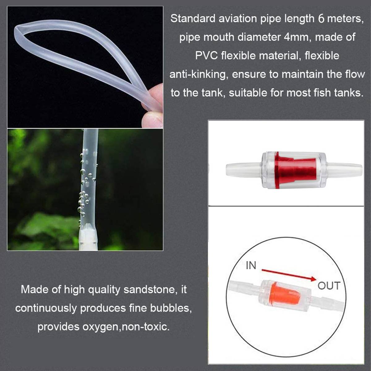 Silicone Aquarium Tubing - 6M Air Pump Water Hose for Fish Tank