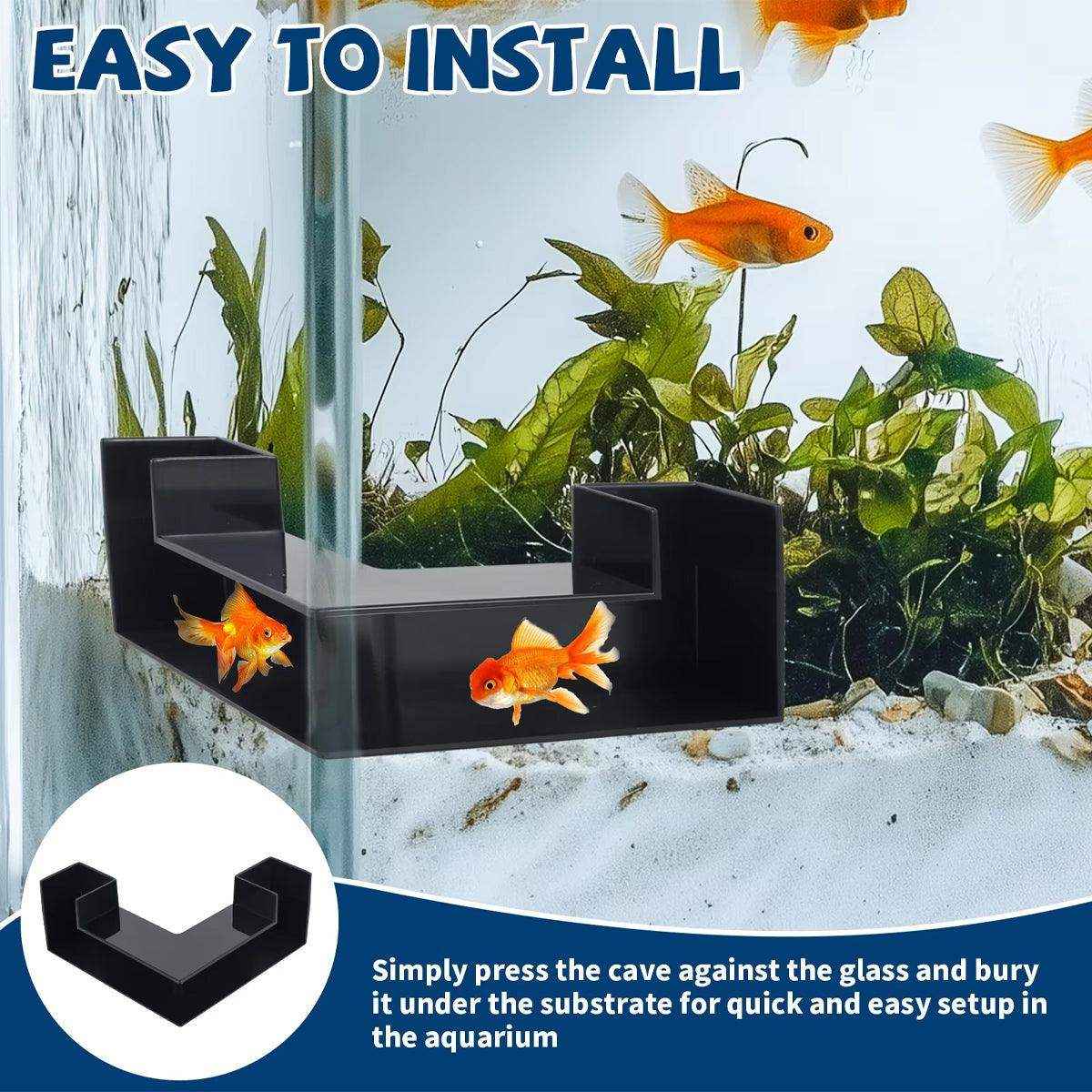Creative Fish Hideout Aquarium Tunnel Space-Saving Underwater Shelter
