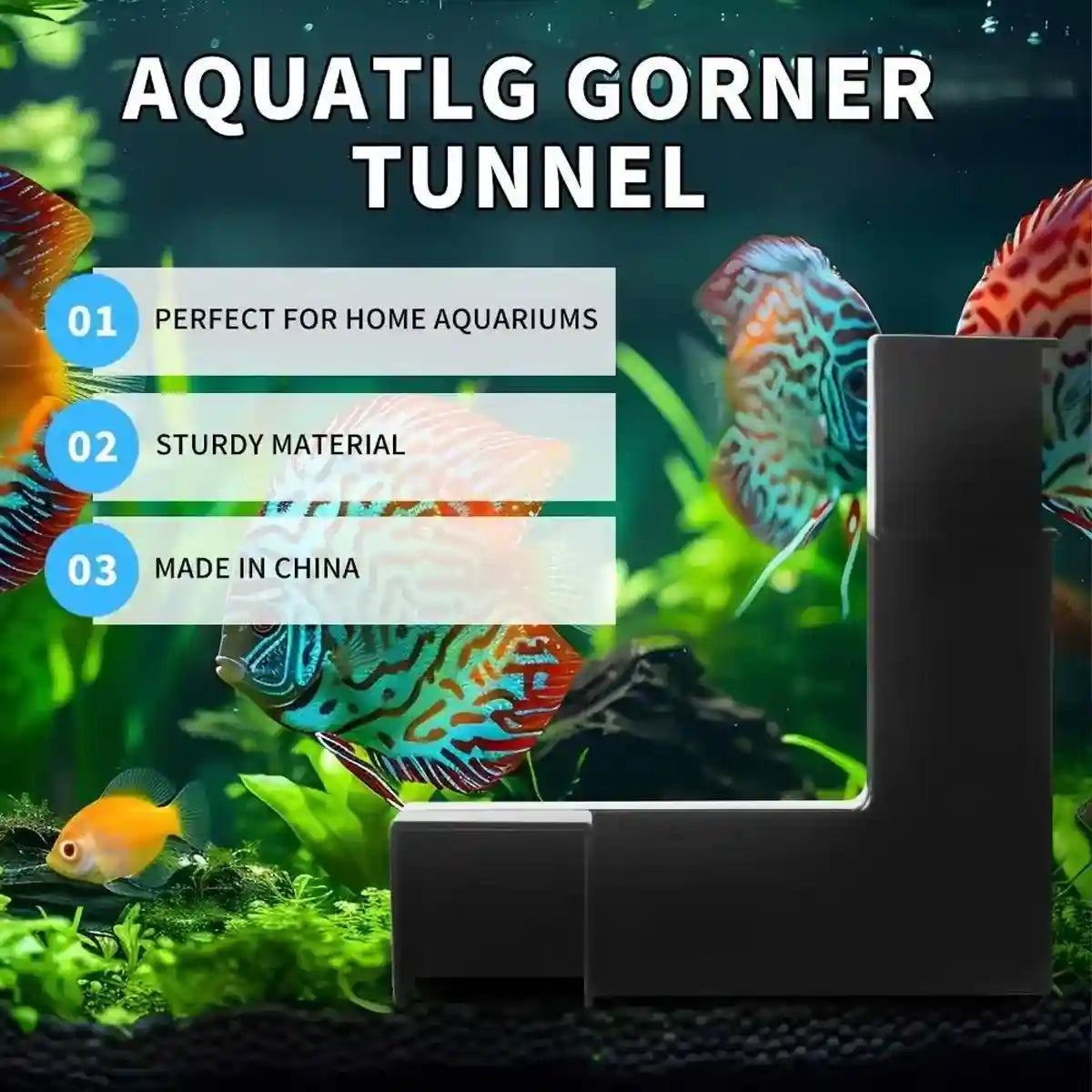 Creative Fish Hideout Aquarium Tunnel Space-Saving Underwater Shelter