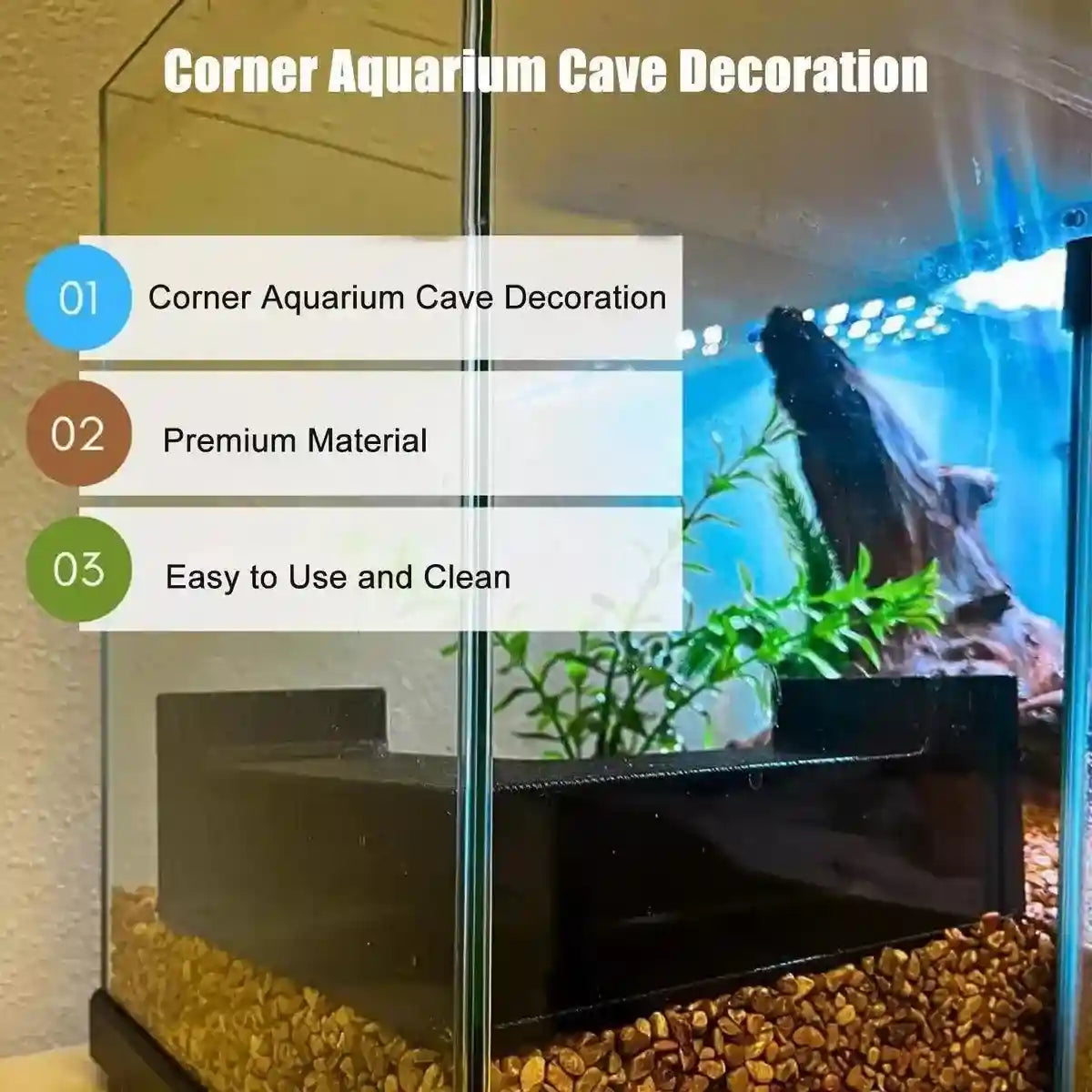 Creative Fish Hideout Aquarium Tunnel Space-Saving Underwater Shelter