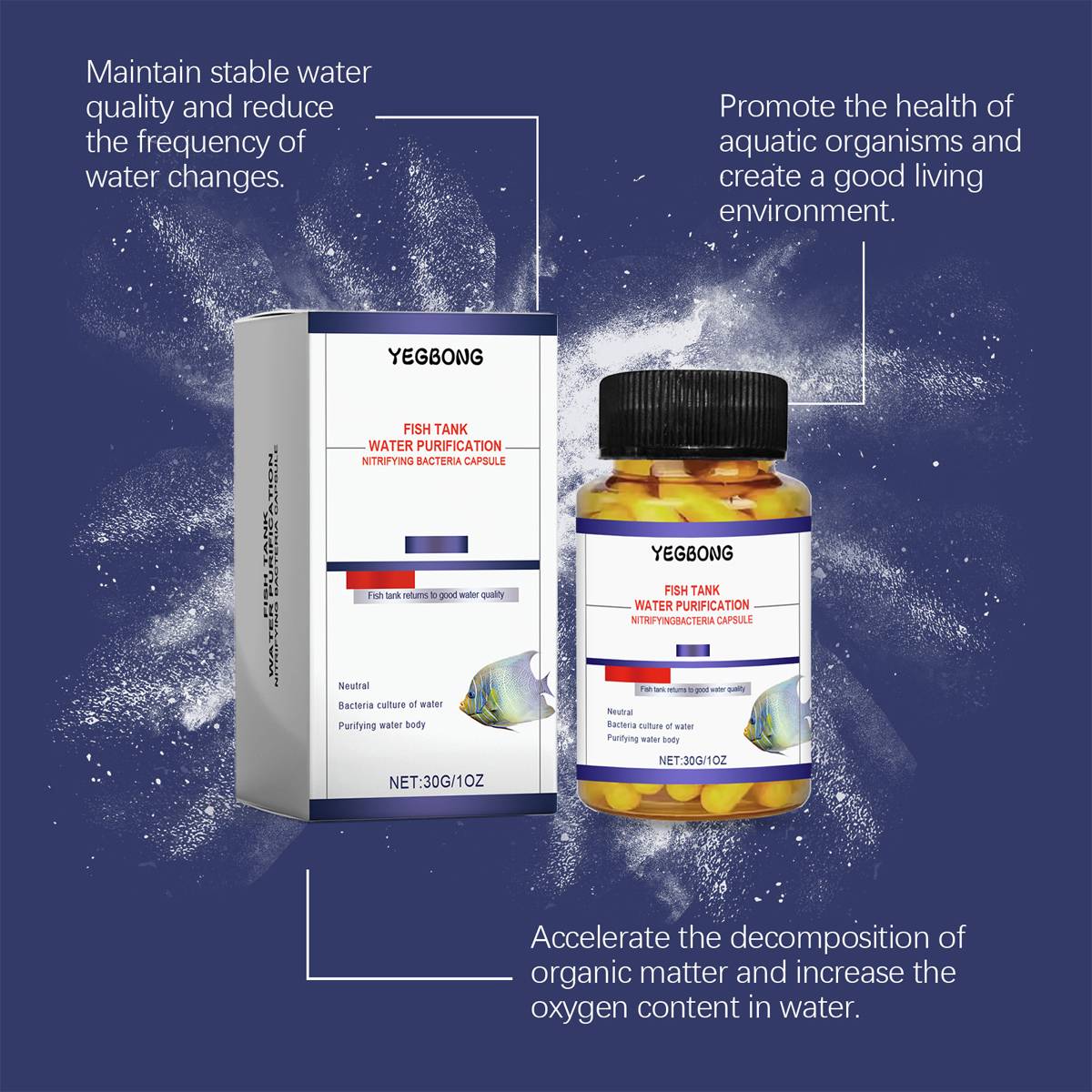 Aquarium Water Clarifier - Capsule Cleaner for Cloudy Fish Tanks
