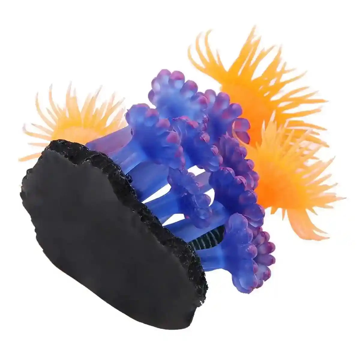 Vibrant Coral Aquarium Decoration – Realistic Artificial Anemone for Tanks