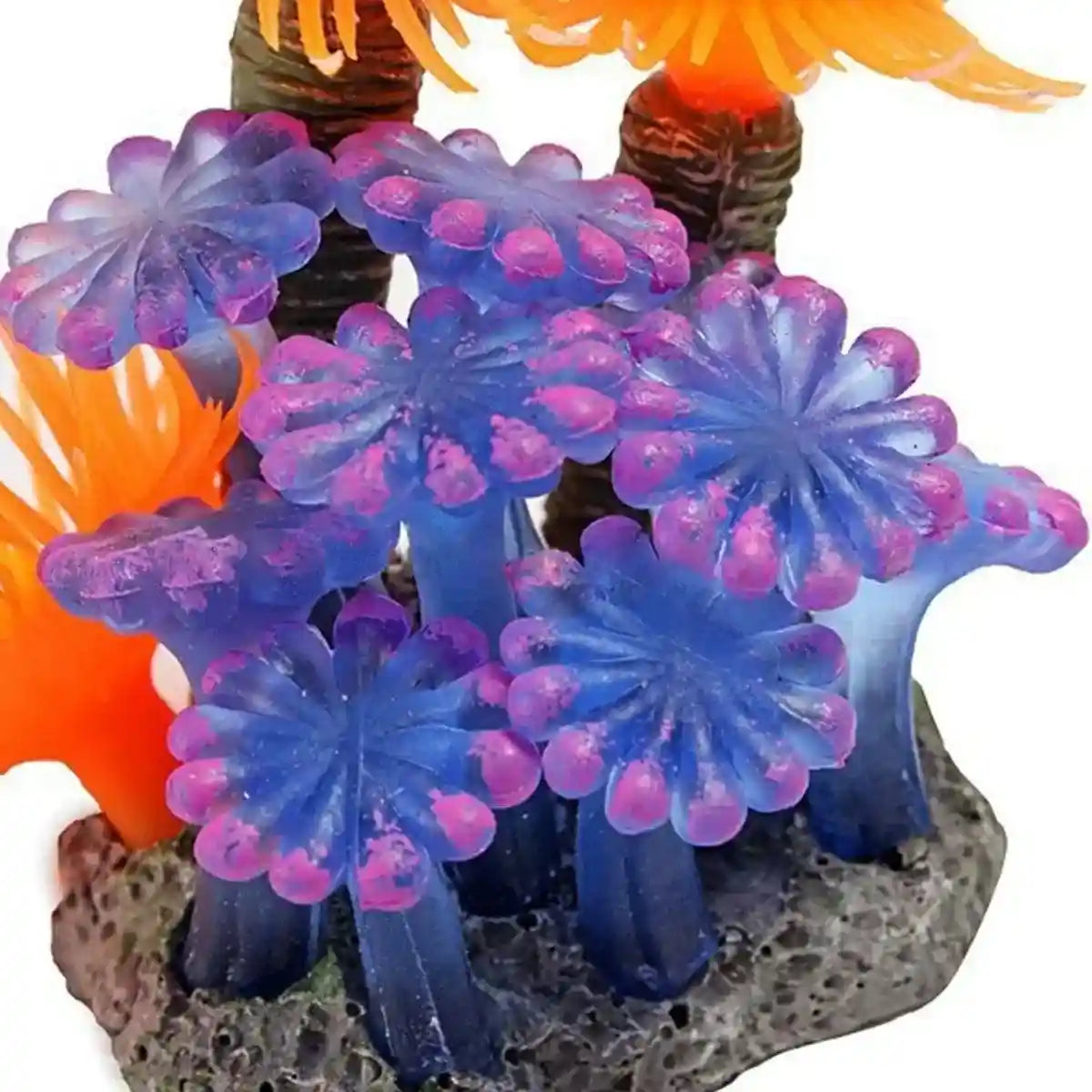 Vibrant Coral Aquarium Decoration – Realistic Artificial Anemone for Tanks