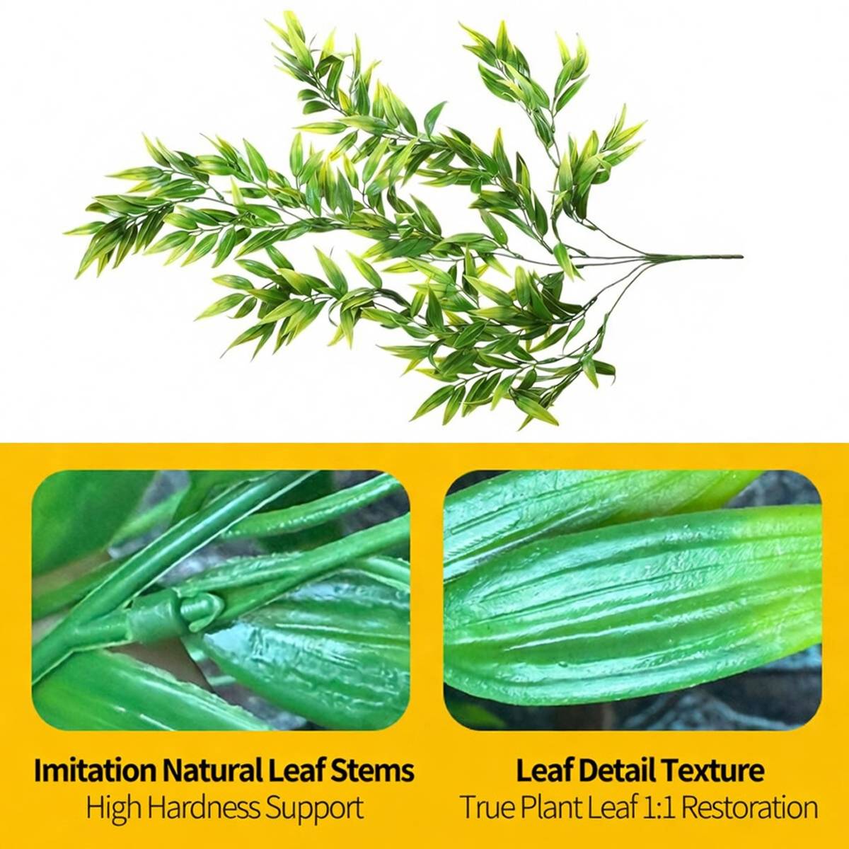 Artificial Plant Leaves for Reptile Terrarium | Realistic Vivarium Decor