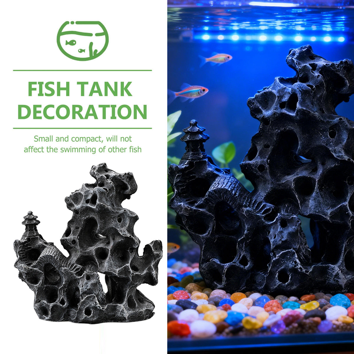 Aquarium Rock Ornament Resin Landscaping Decoration