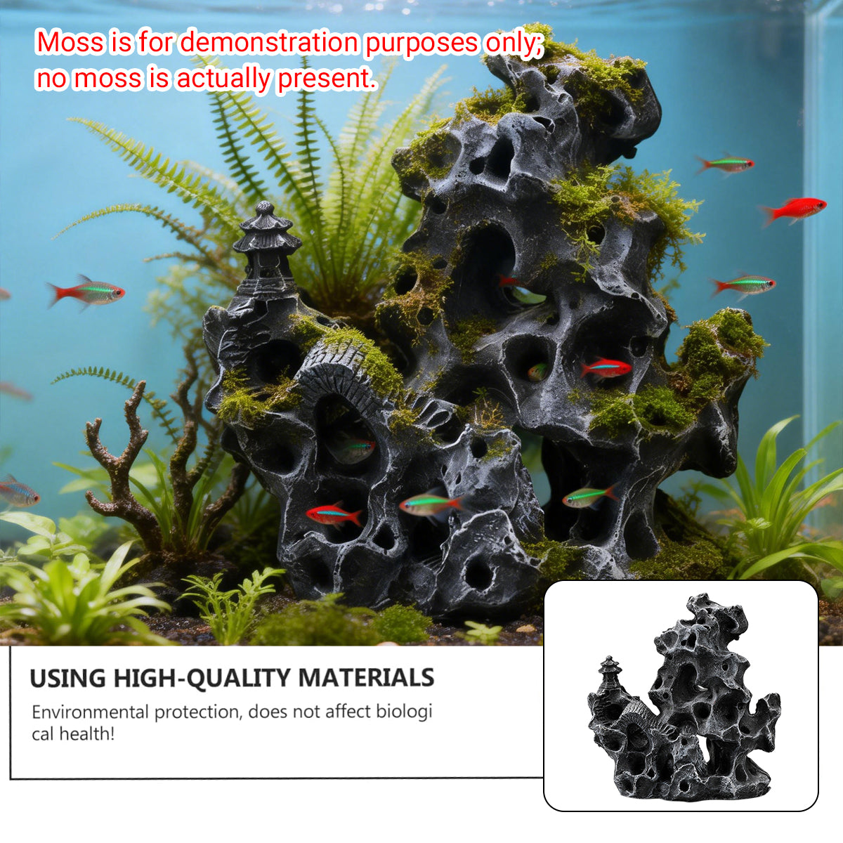 Aquarium Rock Ornament Resin Landscaping Decoration