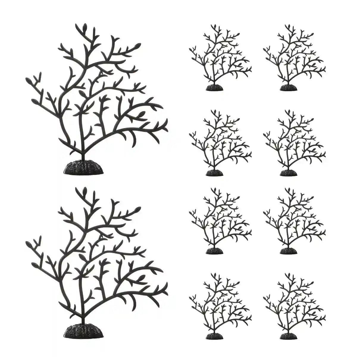 Artificial Coral Tree Aquarium Decor Set (10PCS)