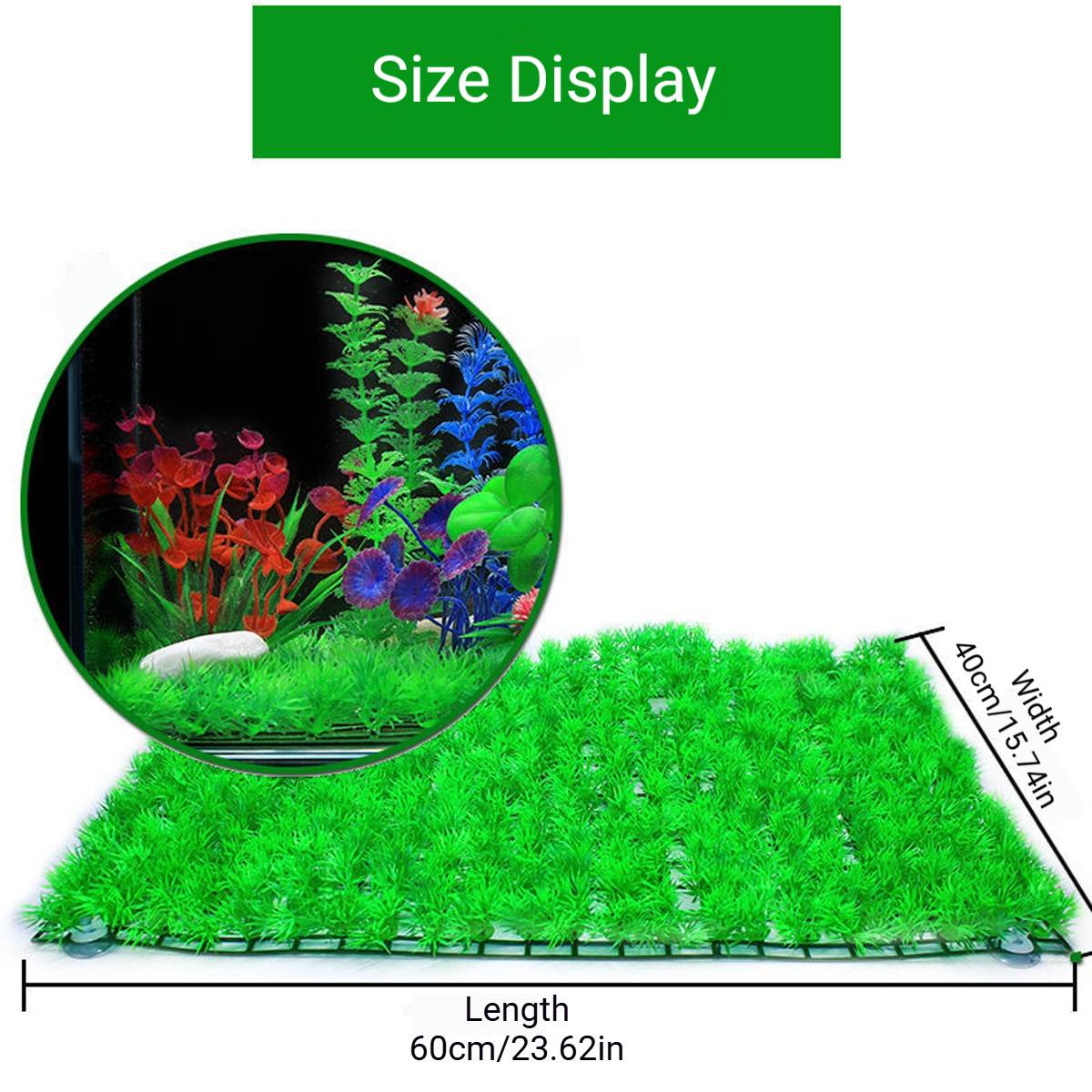 Artificial Aquarium Grass Mat 40×60cm