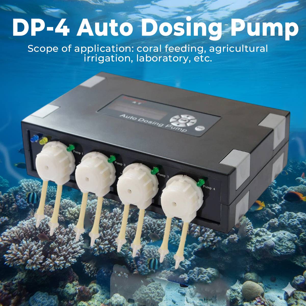 Aquarium Titration Pump DP4 - Reef Tank Dosing Pump 4-Channel