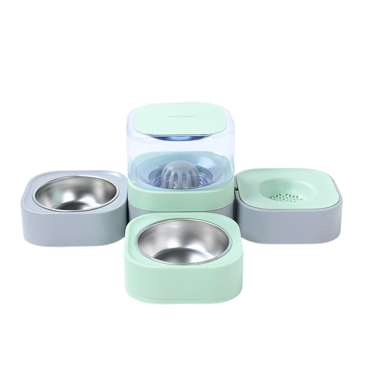Automatic Pet Water Dispenser With Double Bowls