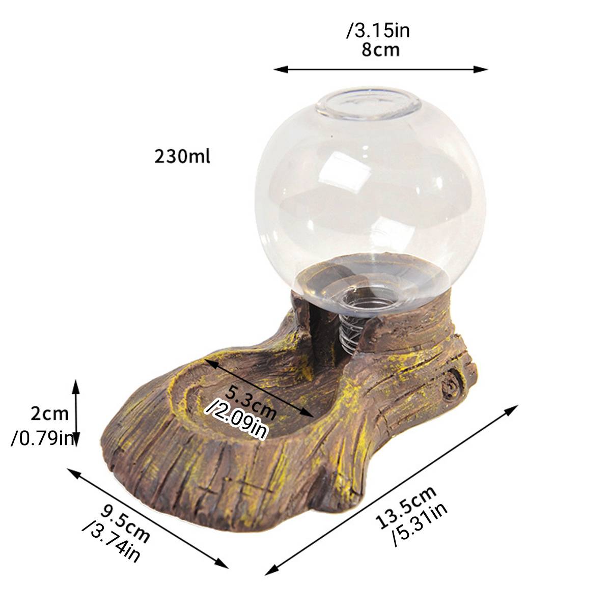Reptile Water Dispenser Bowl Automatic Resin Drinking Dish