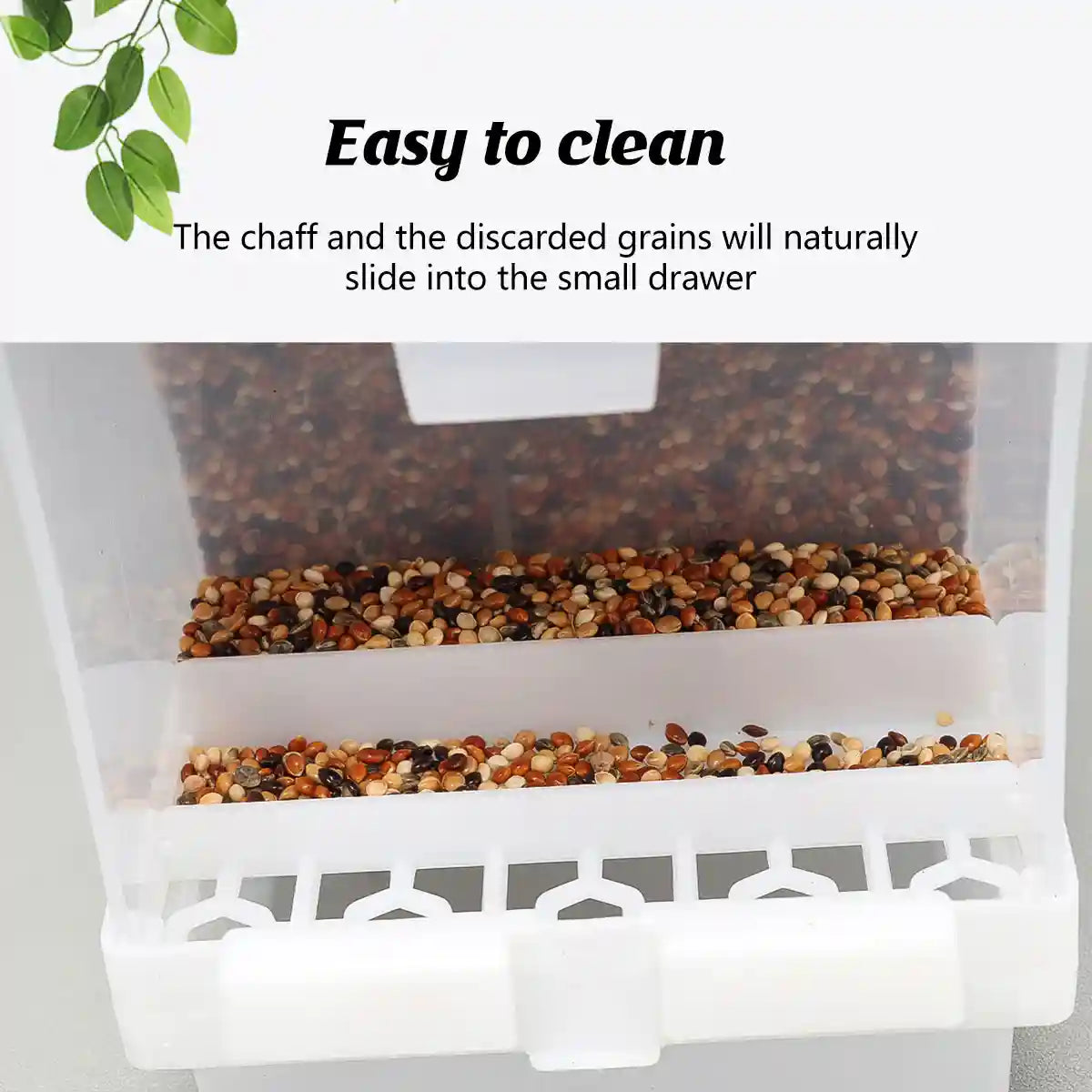 Automatic Bird Feeder with Double Grid and Easy-Clean Tray