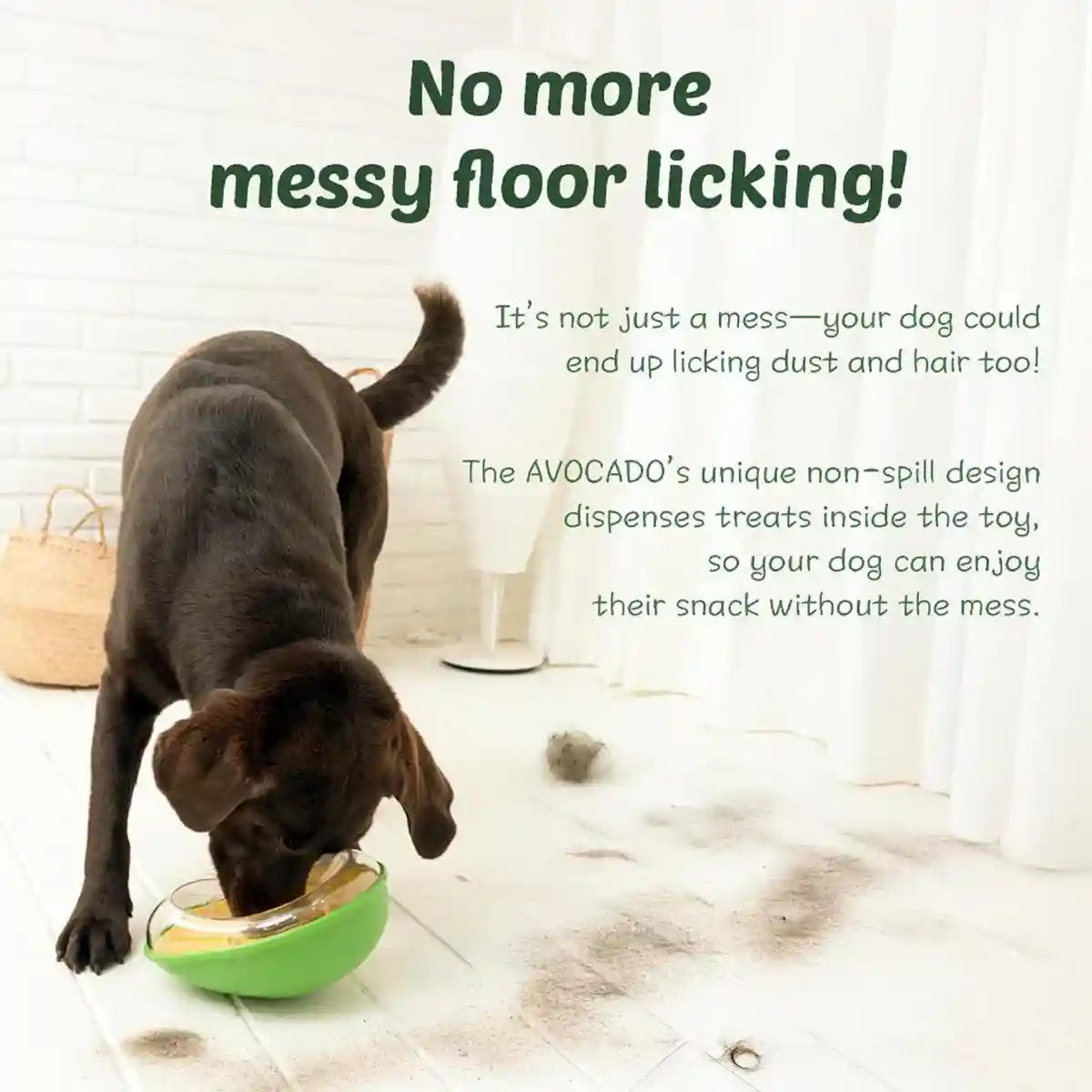 Avocado Dog Slow Feeder Treat Puzzle Toy