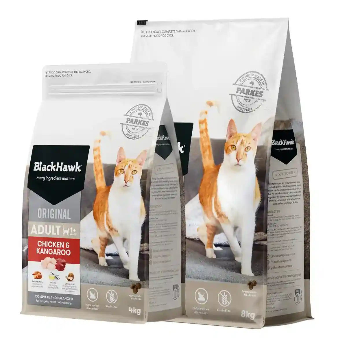 Black Hawk Original Dry Cat Food Adult Chicken And Kangaroo 4/8KG