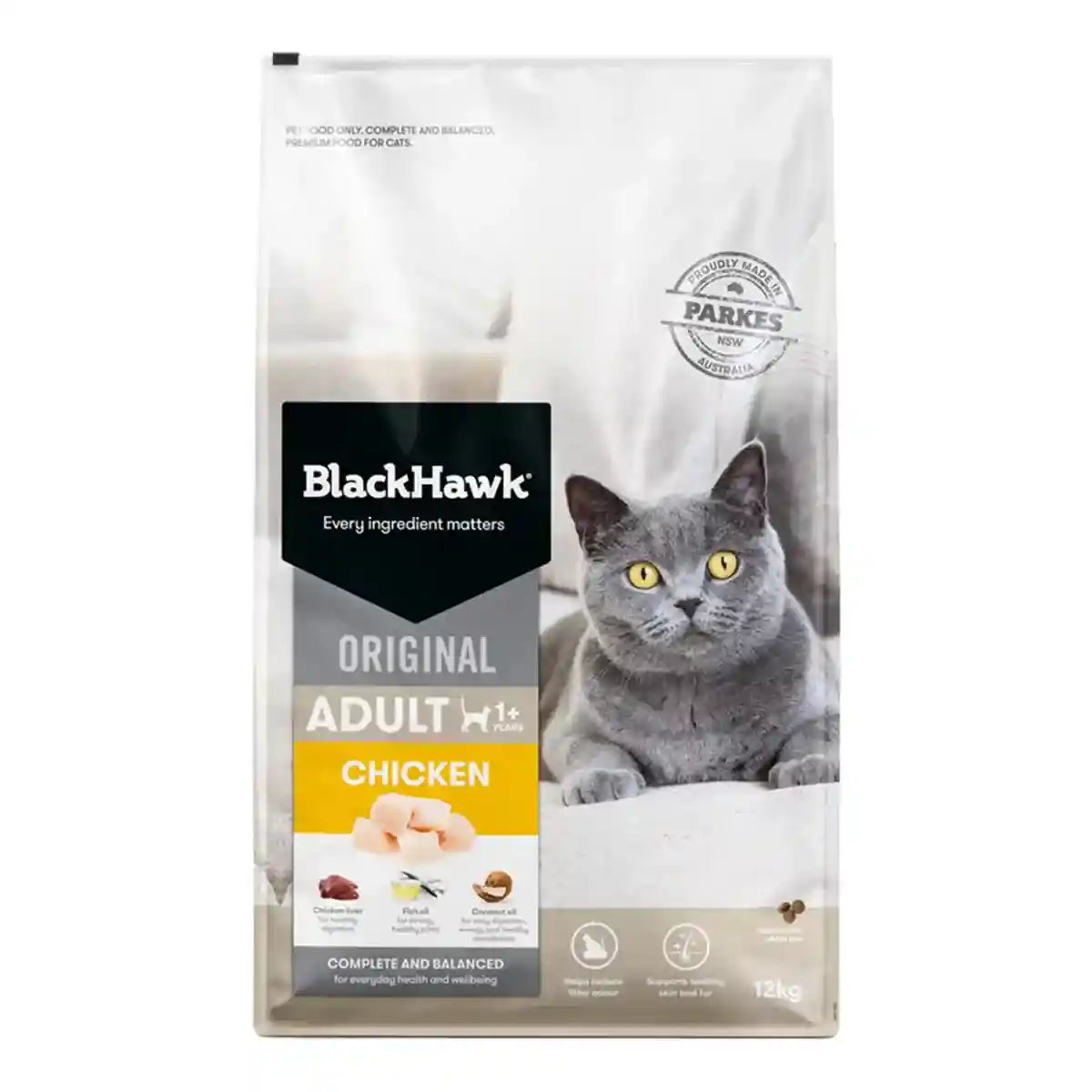 Black Hawk Original Dry Cat Food Adult Chicken 4/12KGKG