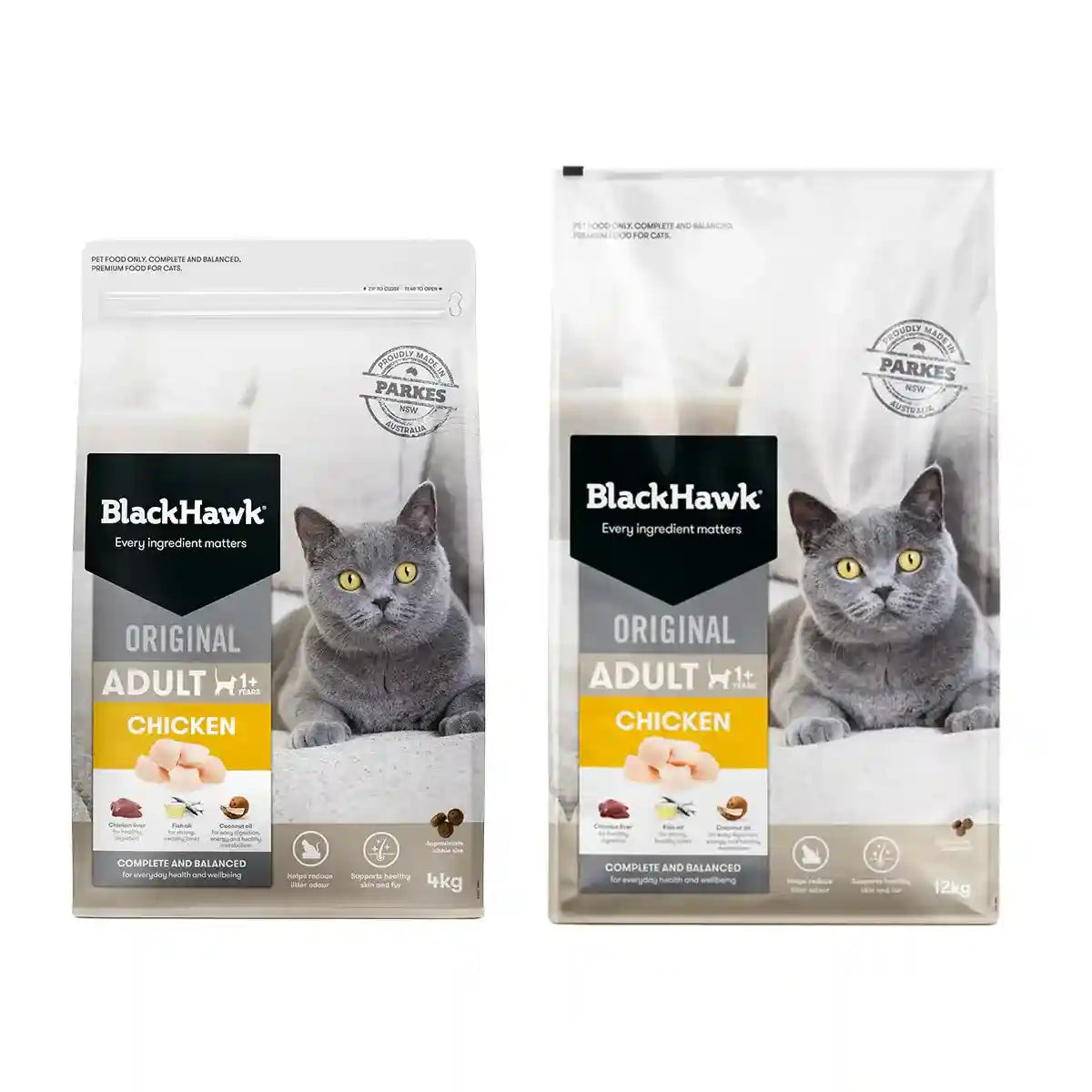 Black Hawk Original Dry Cat Food Adult Chicken 4/12KGKG