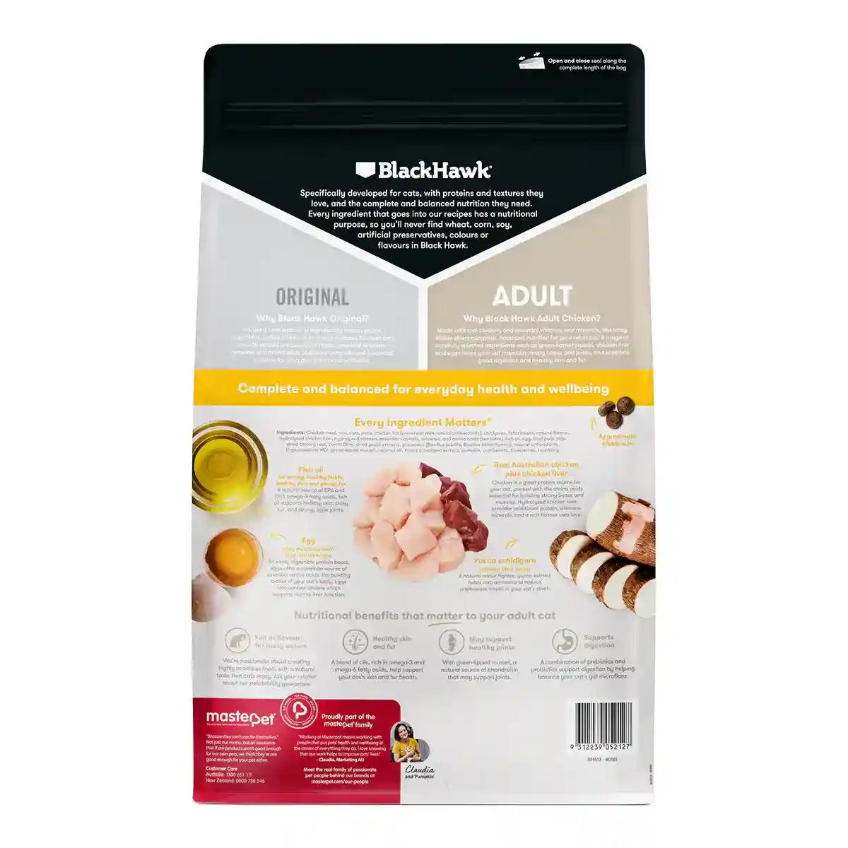 Black Hawk Original Dry Cat Food Adult Chicken 4/12KGKG