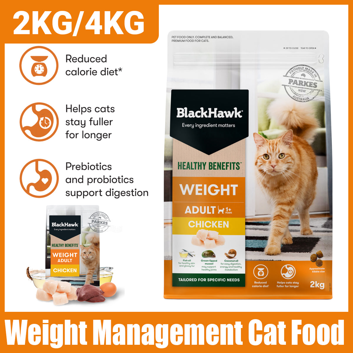 Black Hawk Weight Management Cat Food
