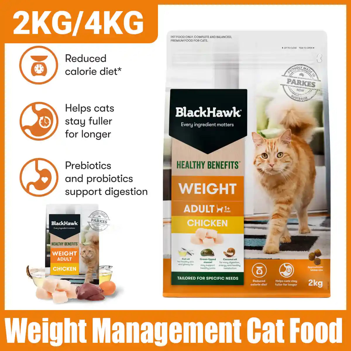 Black Hawk Weight Management Cat Food