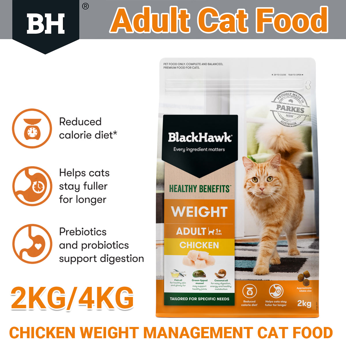 Black Hawk Weight Management Cat Food