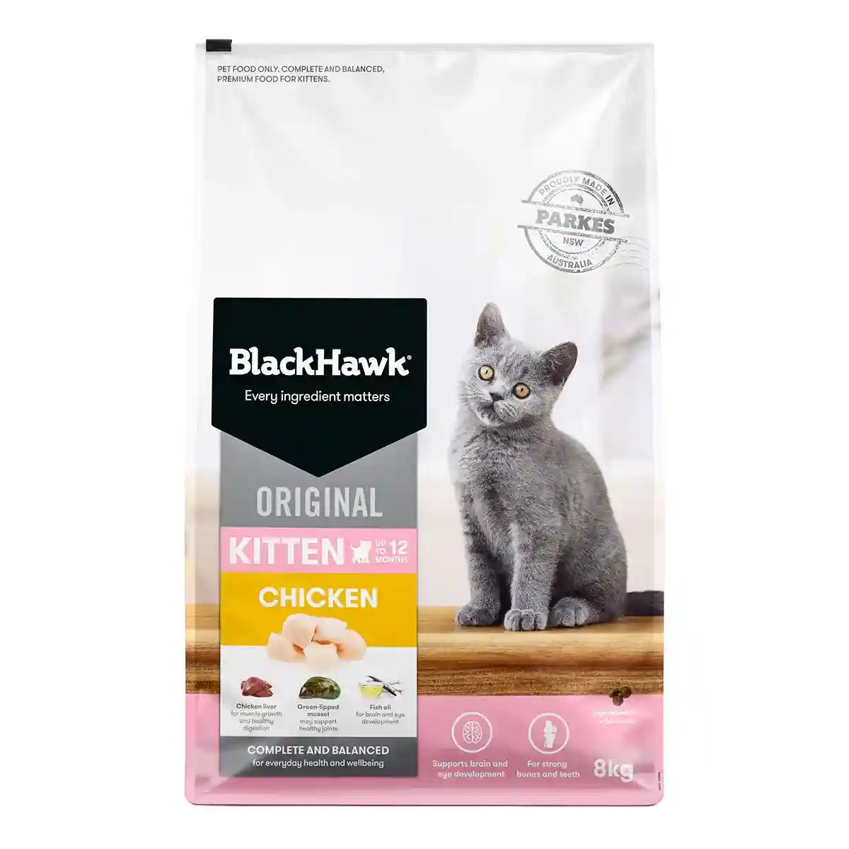 Black Hawk Original Dry Cat Food Kitten Chicken 4/8KG