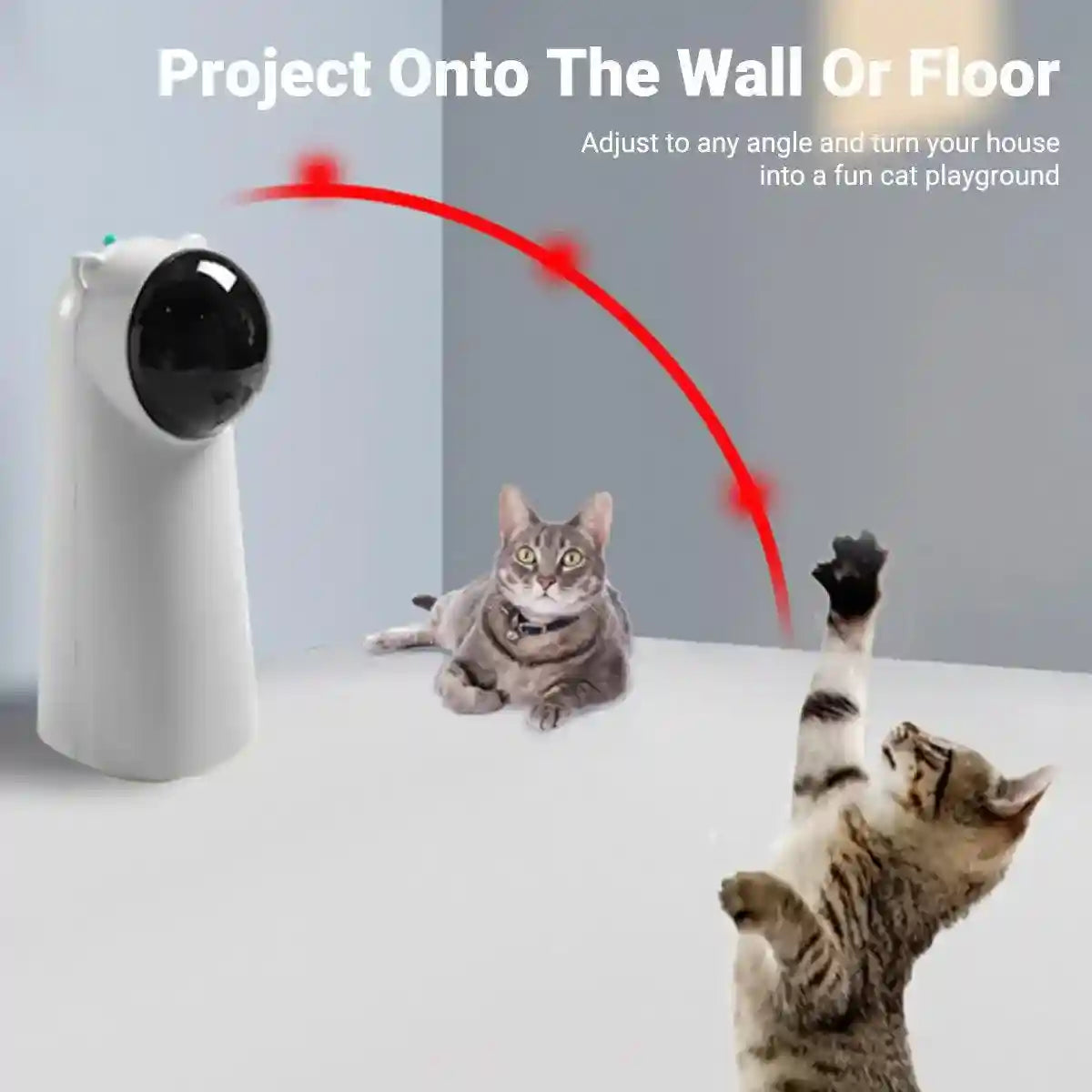 Interactive Laser Cat Toy Smart Automatic Cat Laser with Multiple Modes