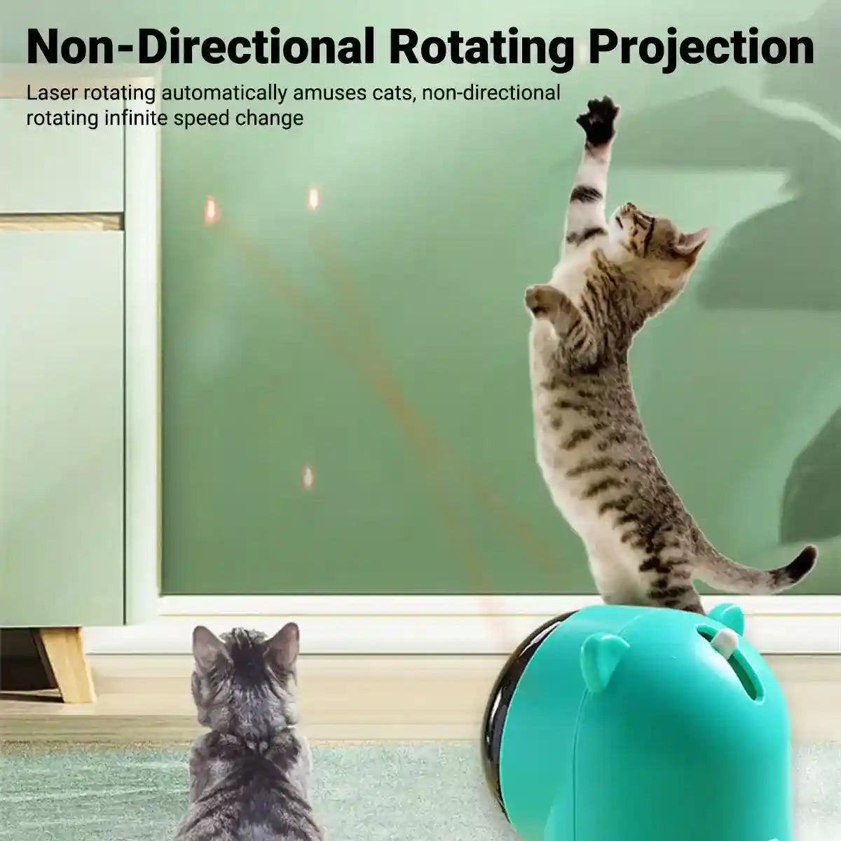 Interactive Laser Cat Toy Smart Automatic Cat Laser with Multiple Modes