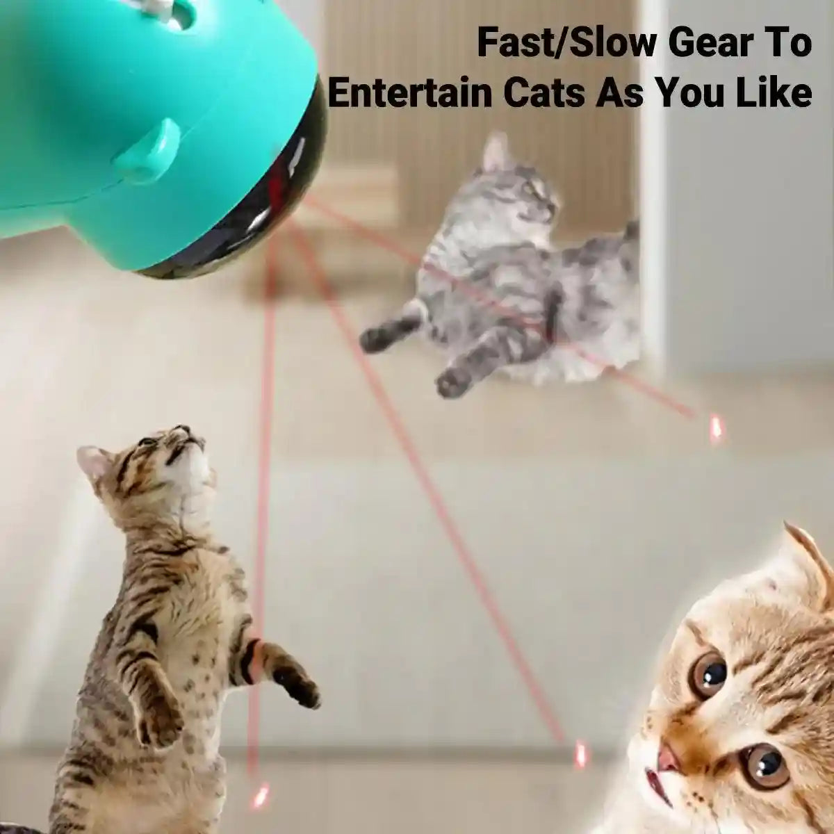 Interactive Laser Cat Toy Smart Automatic Cat Laser with Multiple Modes