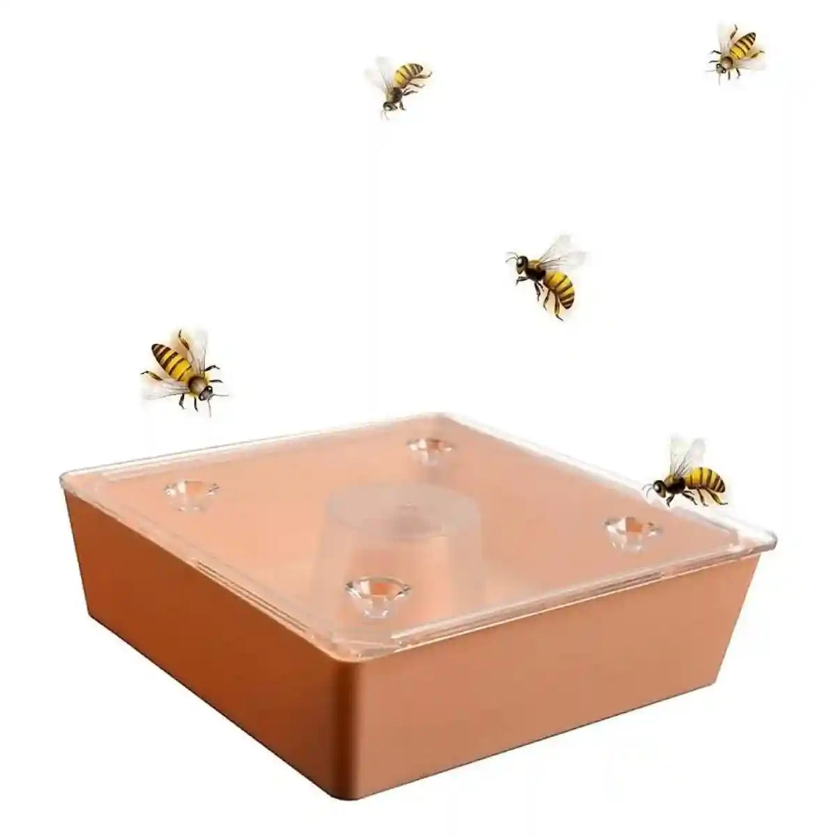2PCS Square Hive Bee Feeder 1.6L Leakproof Acrylic Design