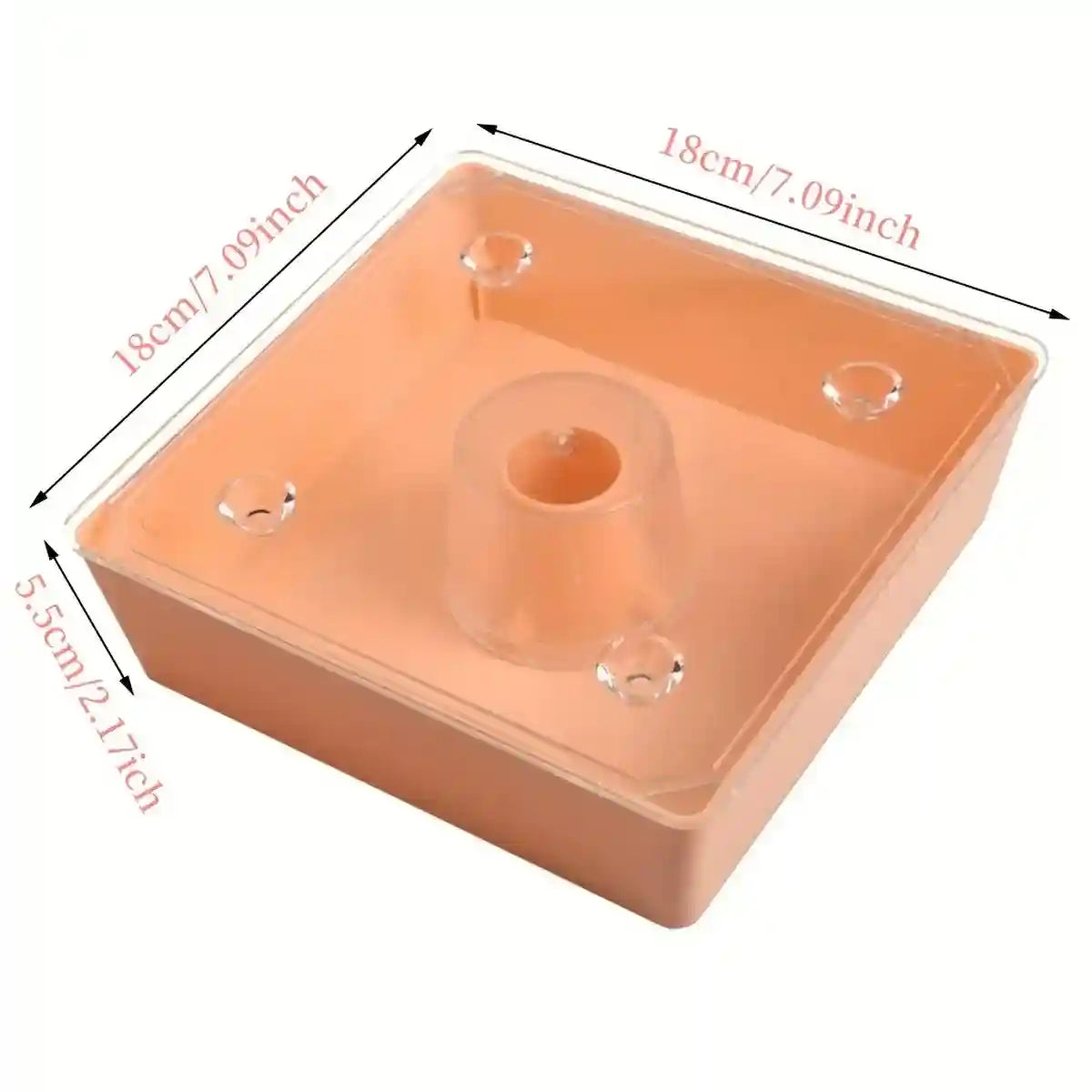 2PCS Square Hive Bee Feeder 1.6L Leakproof Acrylic Design