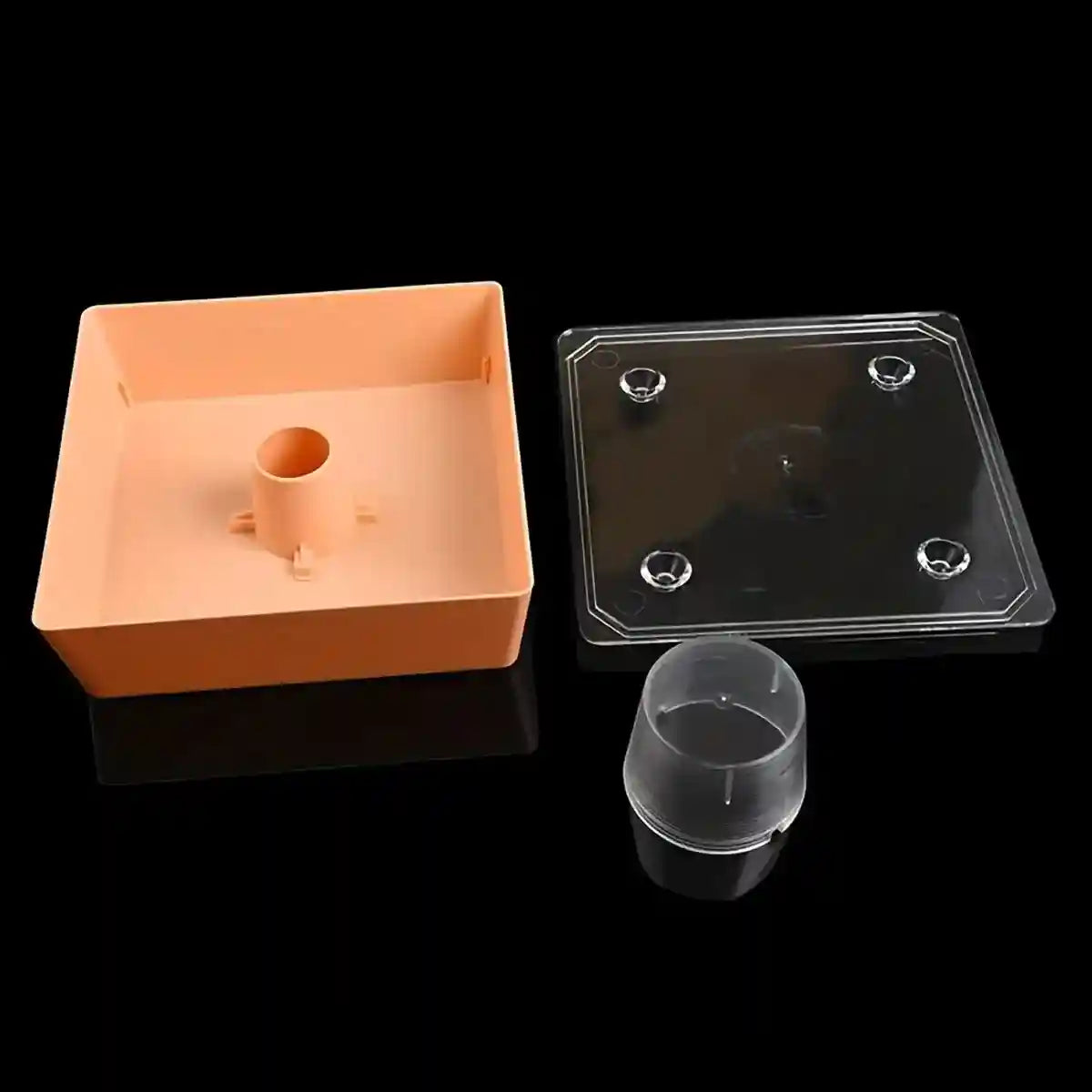 2PCS Square Hive Bee Feeder 1.6L Leakproof Acrylic Design
