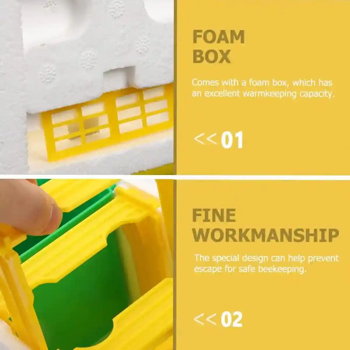 Insulated Foam Bee Boxes for Queen Rearing and Hive Expansion