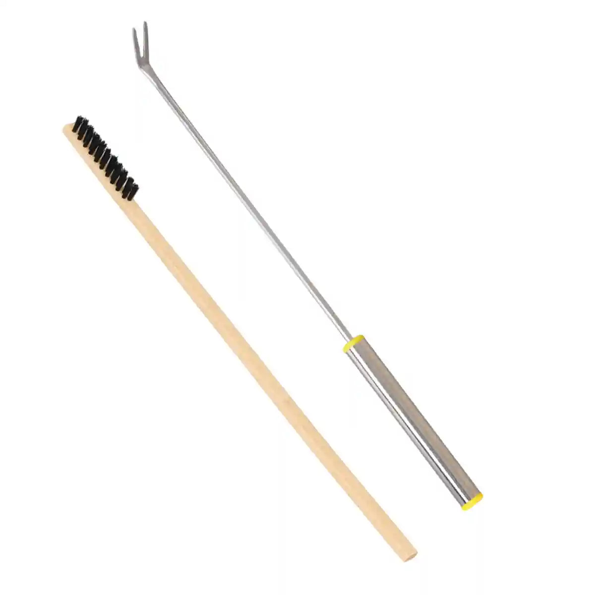 Bird Cage Cleaning Brush Set Stainless Steel & Bamboo Wire Brush Tools