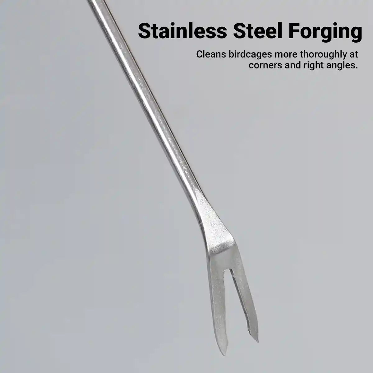 Bird Cage Cleaning Brush Set Stainless Steel & Bamboo Wire Brush Tools