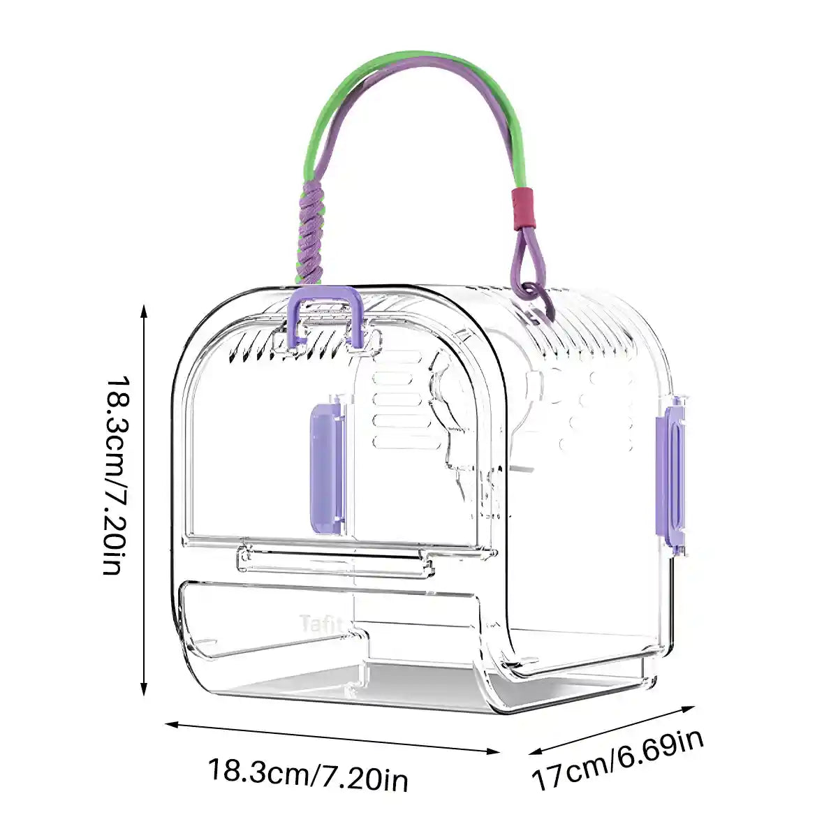 Transparent Portable Bird Cage Travel Cage with Cover & Easy Cleaning Design