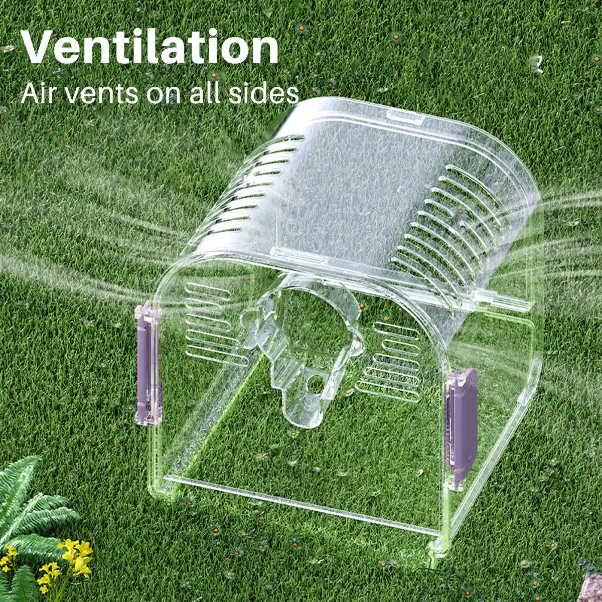 Transparent Portable Bird Cage Travel Cage with Cover & Easy Cleaning Design