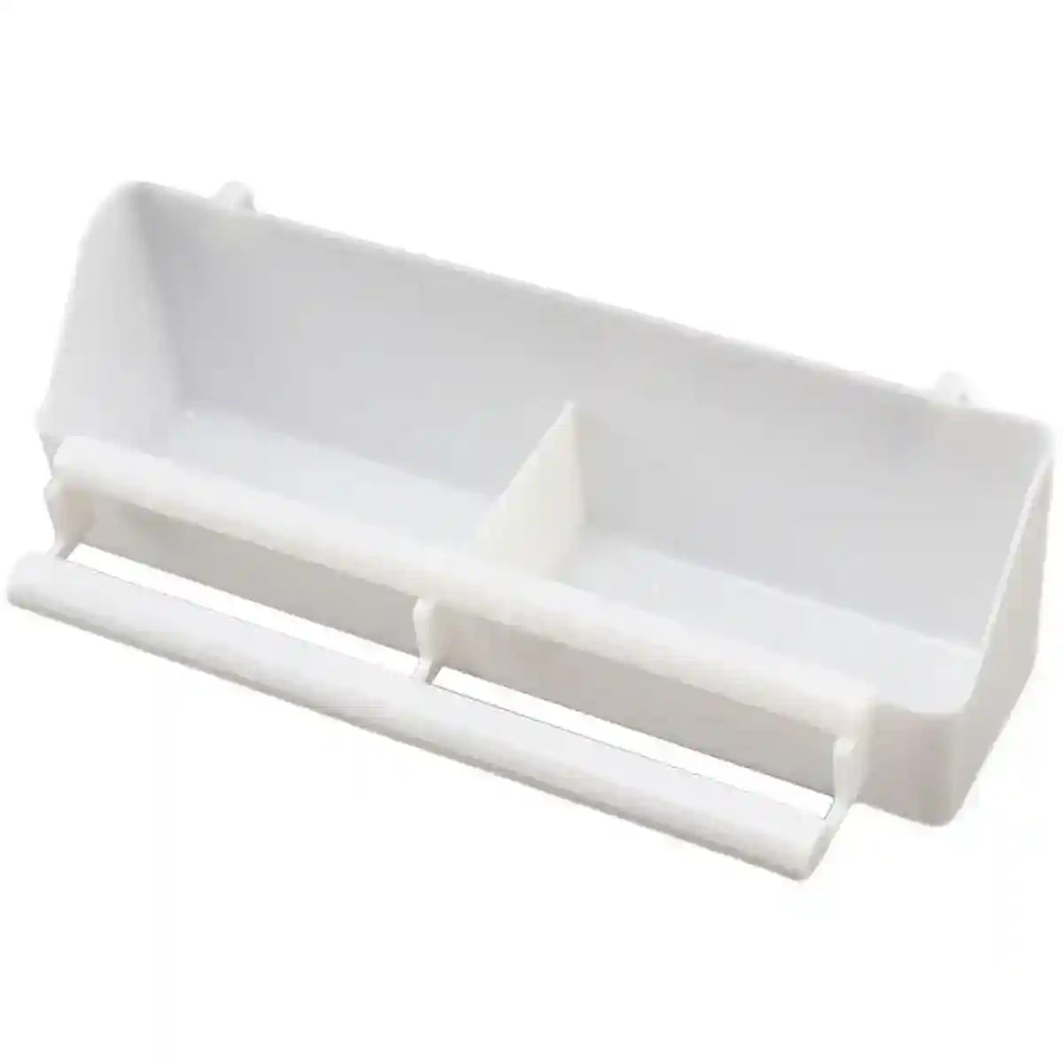 Divided Bird Cage Feeder with Double Perch Hanging Food Container