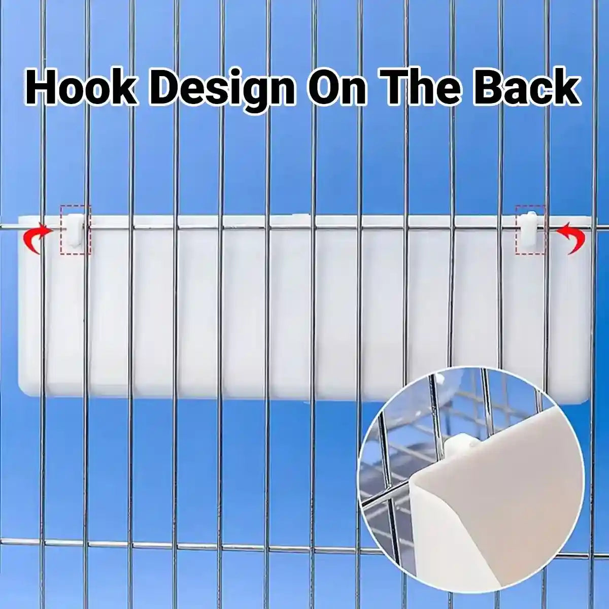 Divided Bird Cage Feeder with Double Perch Hanging Food Container