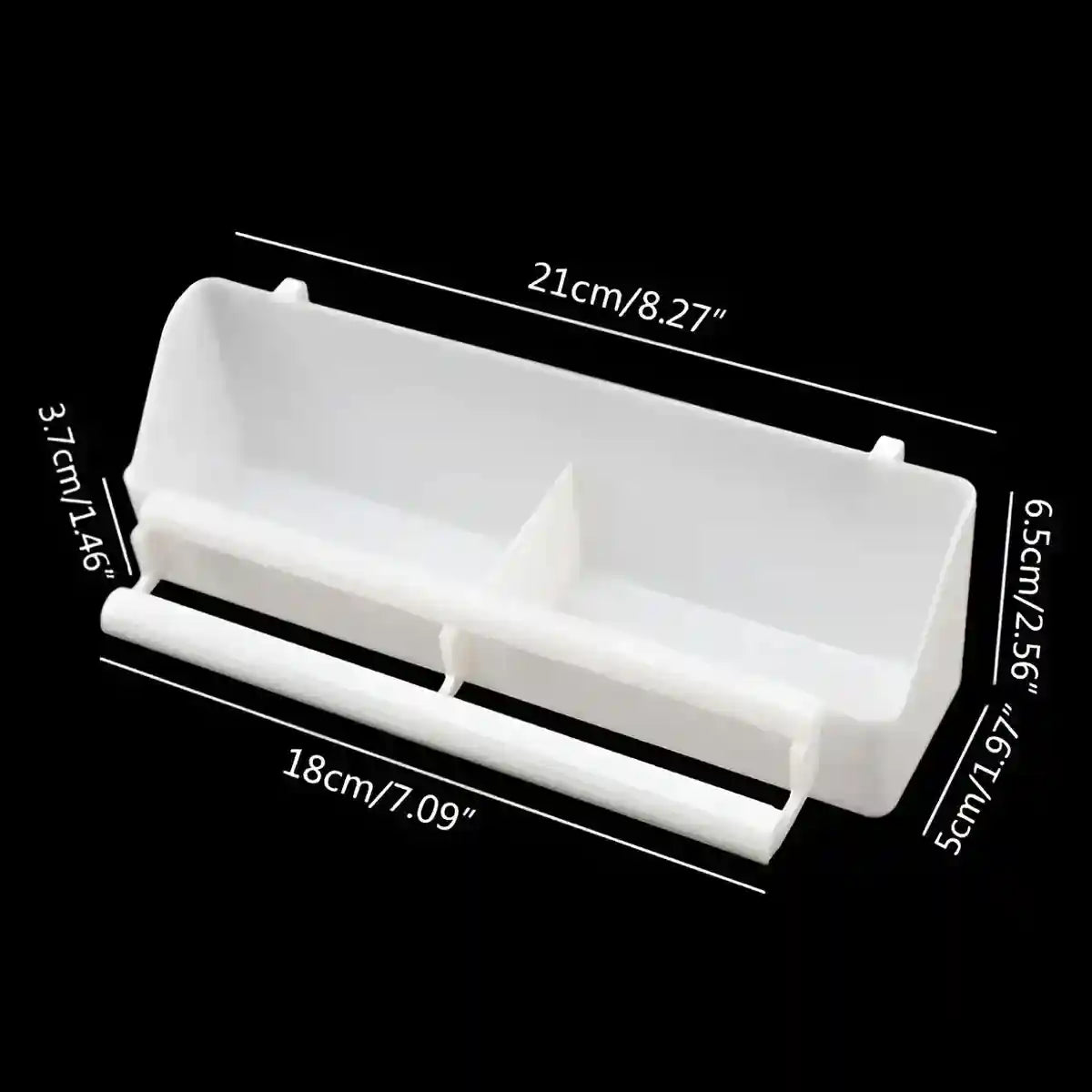 Divided Bird Cage Feeder with Double Perch Hanging Food Container