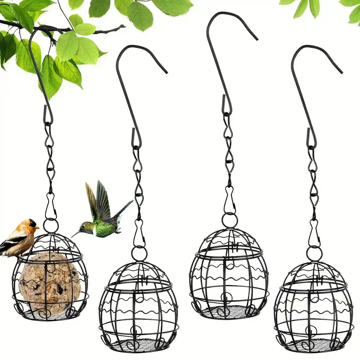 Spring-Style Hanging Bird Feeder for Outdoor Garden or Balcony