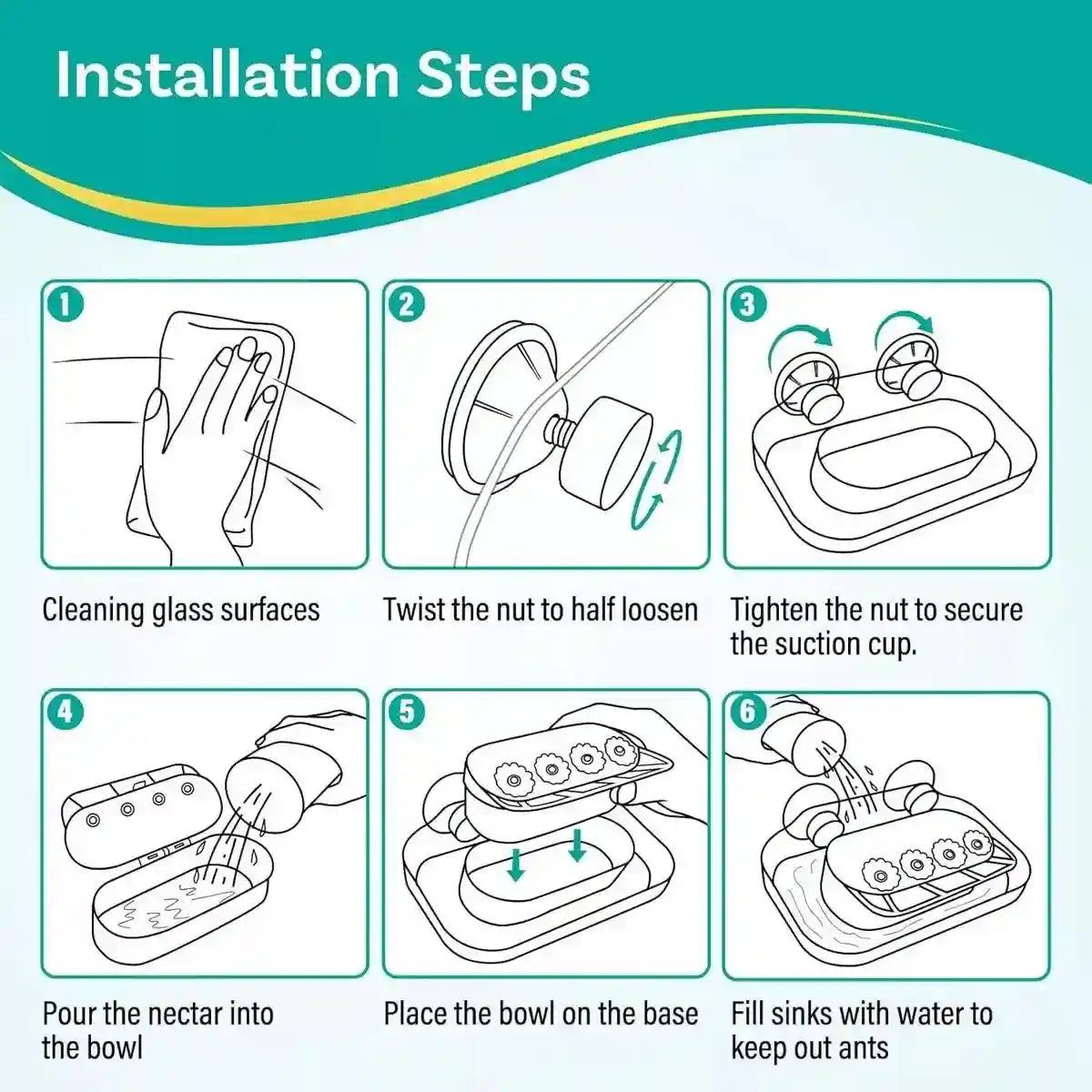 Window Hummingbird Feeder 10oz Capacity with Suction Cup and Ant Moat