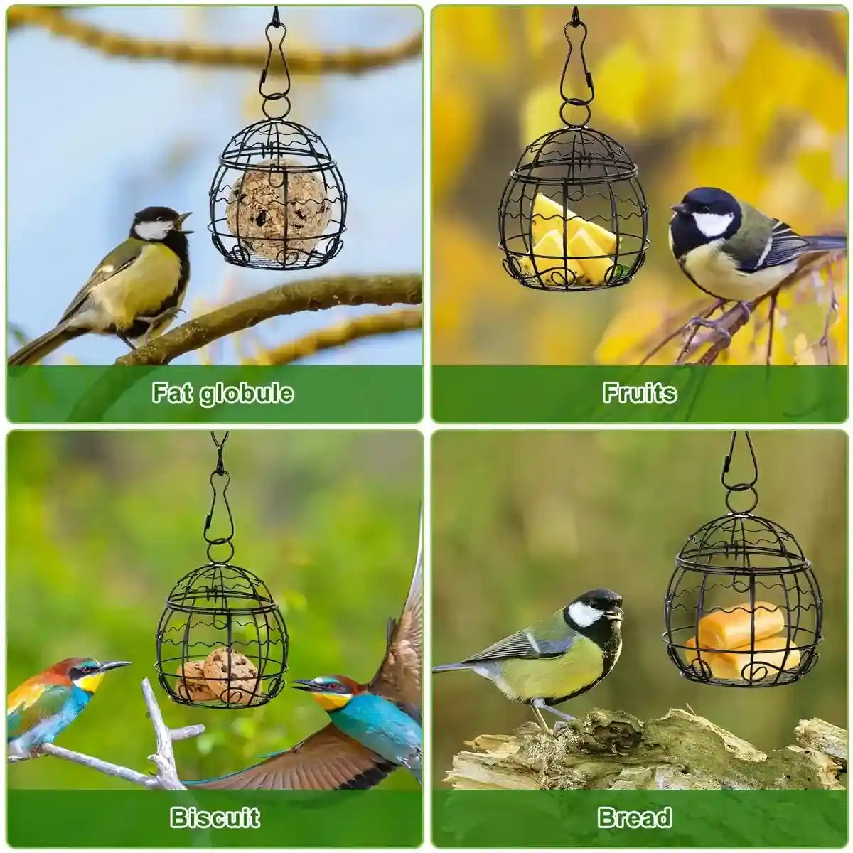 Spring-Style Hanging Bird Feeder for Outdoor Garden or Balcony